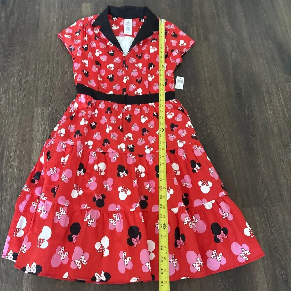 Disney Dress Shop Store Women M Minnie Mouse Icon Dress NEW $128 Diner Waitress